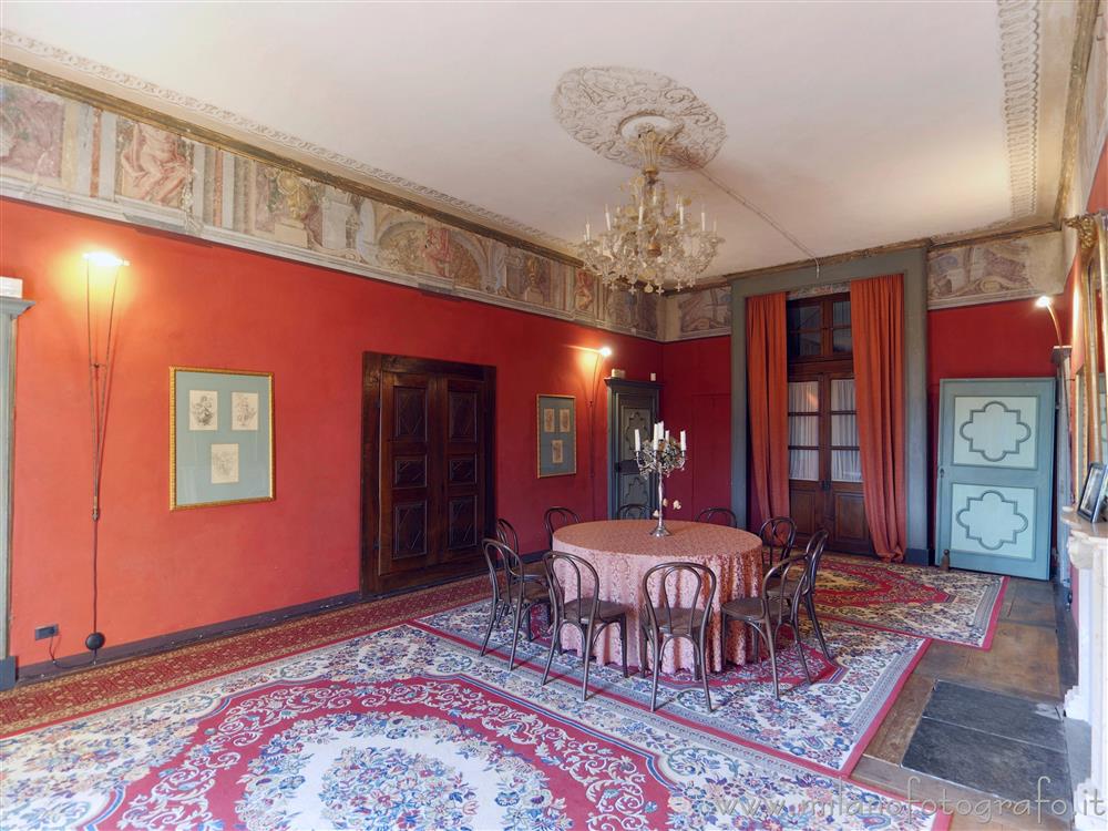 Cossato (Biella, Italy) - Red room of the Castle of Castellengo